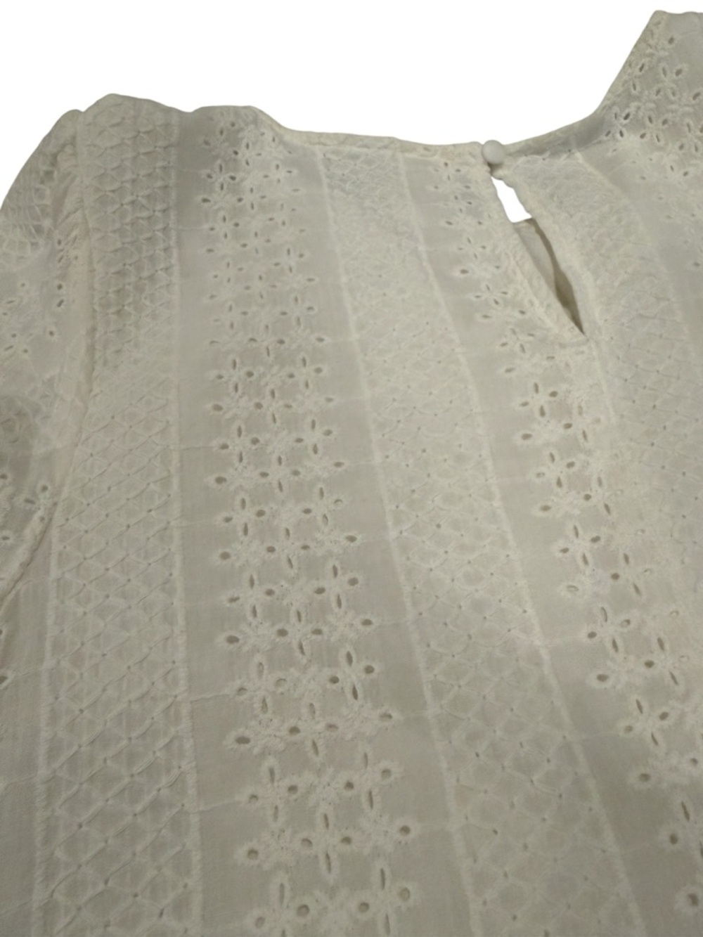 White Puff Sleeve Midi Dress - Picture 9 of 12